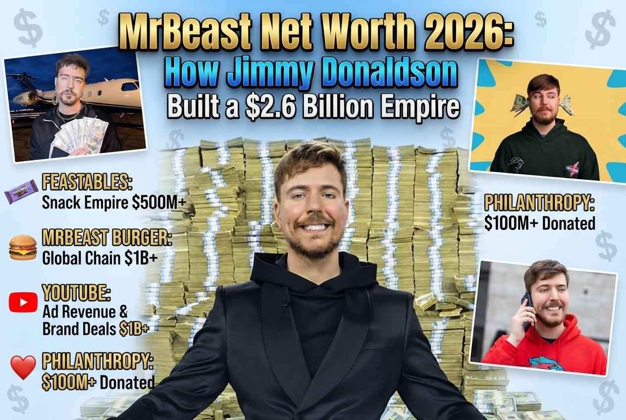MrBeast Net Worth 2026: How Jimmy Donaldson Built a $2.6 Billion Empire