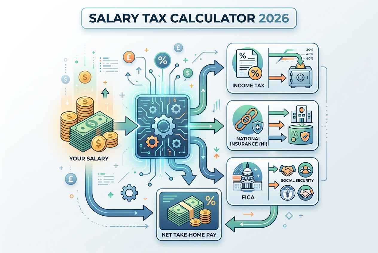 Tax Calculator for Salary: How Income Tax, NI & FICA Are Actually Calculated (2026)