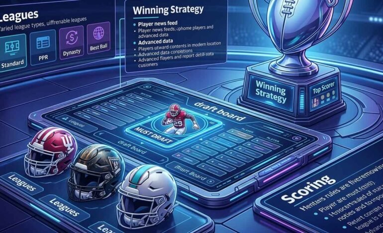 Yahoo Fantasy Football lineup screen showing a half-PPR league in the 2026 season